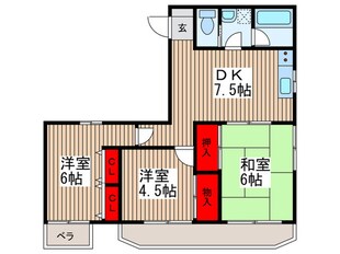 領家マンションの物件間取画像